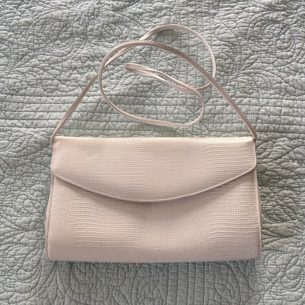Vintage White Leather Purse